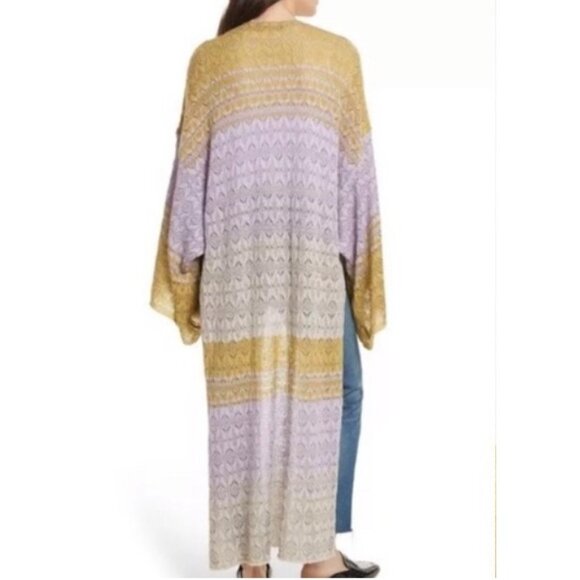 RARE Free People Boho Bell Sleeve & Side Slits Kimono Cardigan - Picture 7 of 16